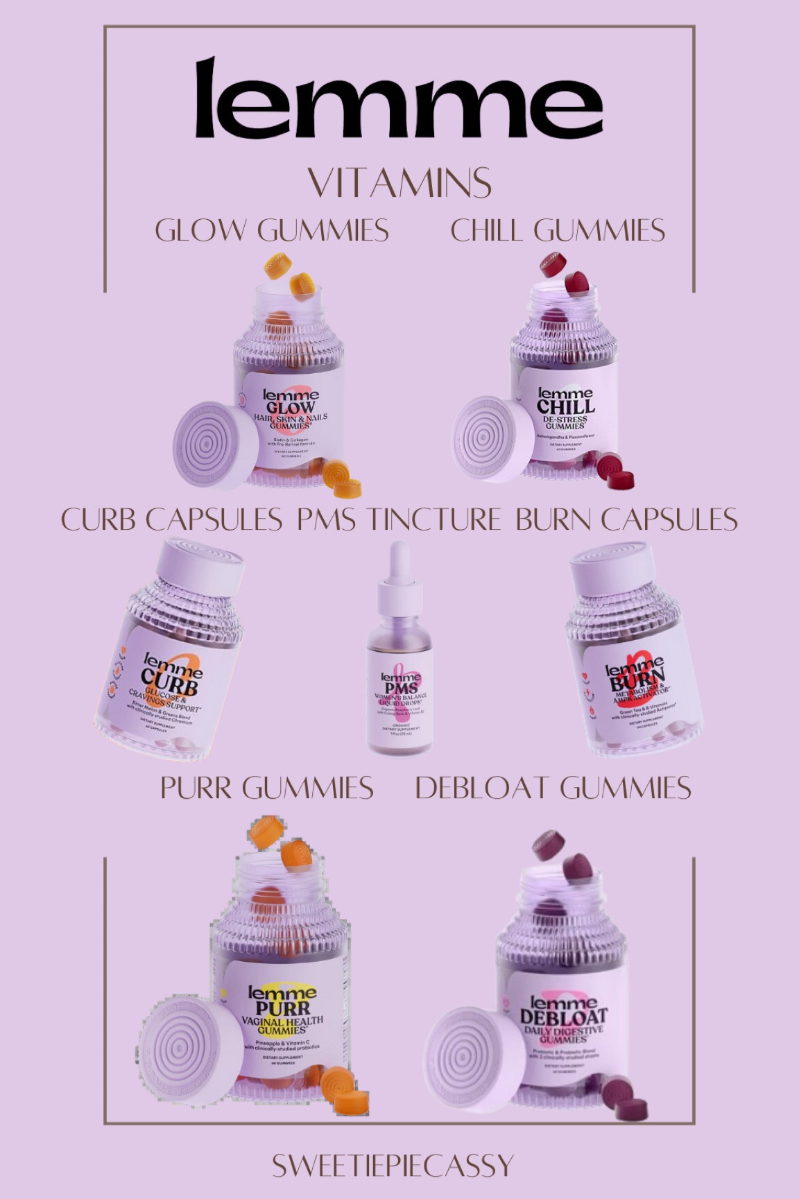 Lemme Vitamins: Women’s Health & New Arrivals 💜 

New to LTK… introducing Lemme Vitamins! A new range of health and wellness supplements with innovative, science-backed formulations developed to become a feel-good part of your everyday life. There’s a ton of variety to tackle what you need (not to mention tons of 5 stars) including gummies, capsules & more! Make sure to check them out, along with my ‘Wellness’ collection!💫#LTKxSephora#LTKfindsunder50

#LTKsummer #LTKbeauty #LTKfitness