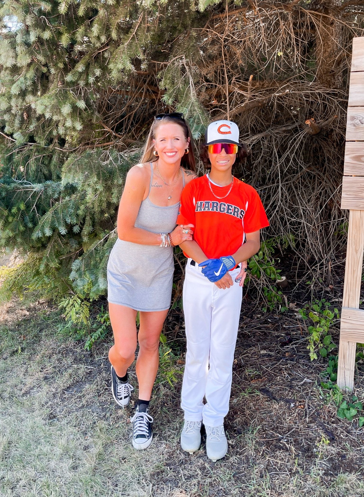 Last nights 8th grade night for baseball, look. Aerie activewear dress on sale for $38. Soooo cozy and available in 2 colors. Runs tts. Wearing a small. 

#looksforless #activewear #athleisureoutfit #momstyle #outfitlook 

#LTKunder50 #LTKfamily #LTKsalealert