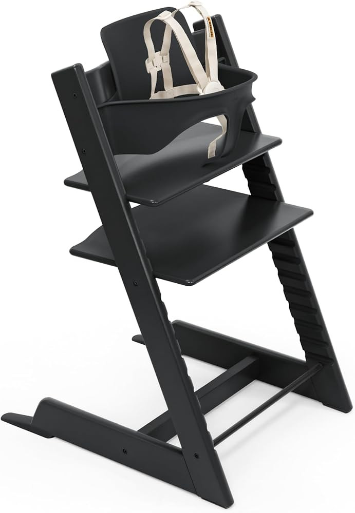 Stokke Tripp Trapp High Chair 2, Black - Includes Chair + Baby Set with Removable Harness for Chi... | Amazon (US)
