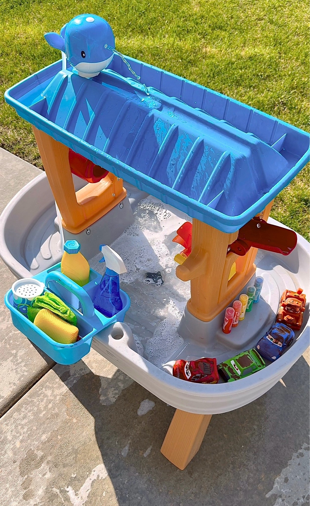 Water table activity idea: car wash station 🏎️⚡️🫧🧼

#LTKmomlife #LTKSeasonal #LTKKids