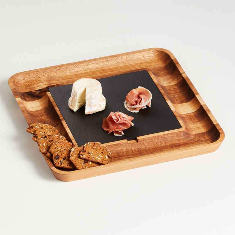 Slate and Wood Serving Board + Reviews | Crate & Barrel | Crate & Barrel