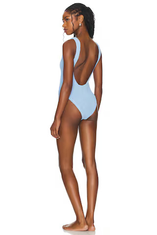 Hunza G Square Neck One Piece in Cornflower from Revolve.com | Revolve Clothing (Global)