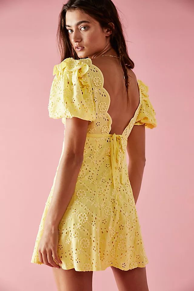 For Love & Lemons Natalia Puff Sleeve Mini Dress | Free People (Global - UK&FR Excluded)