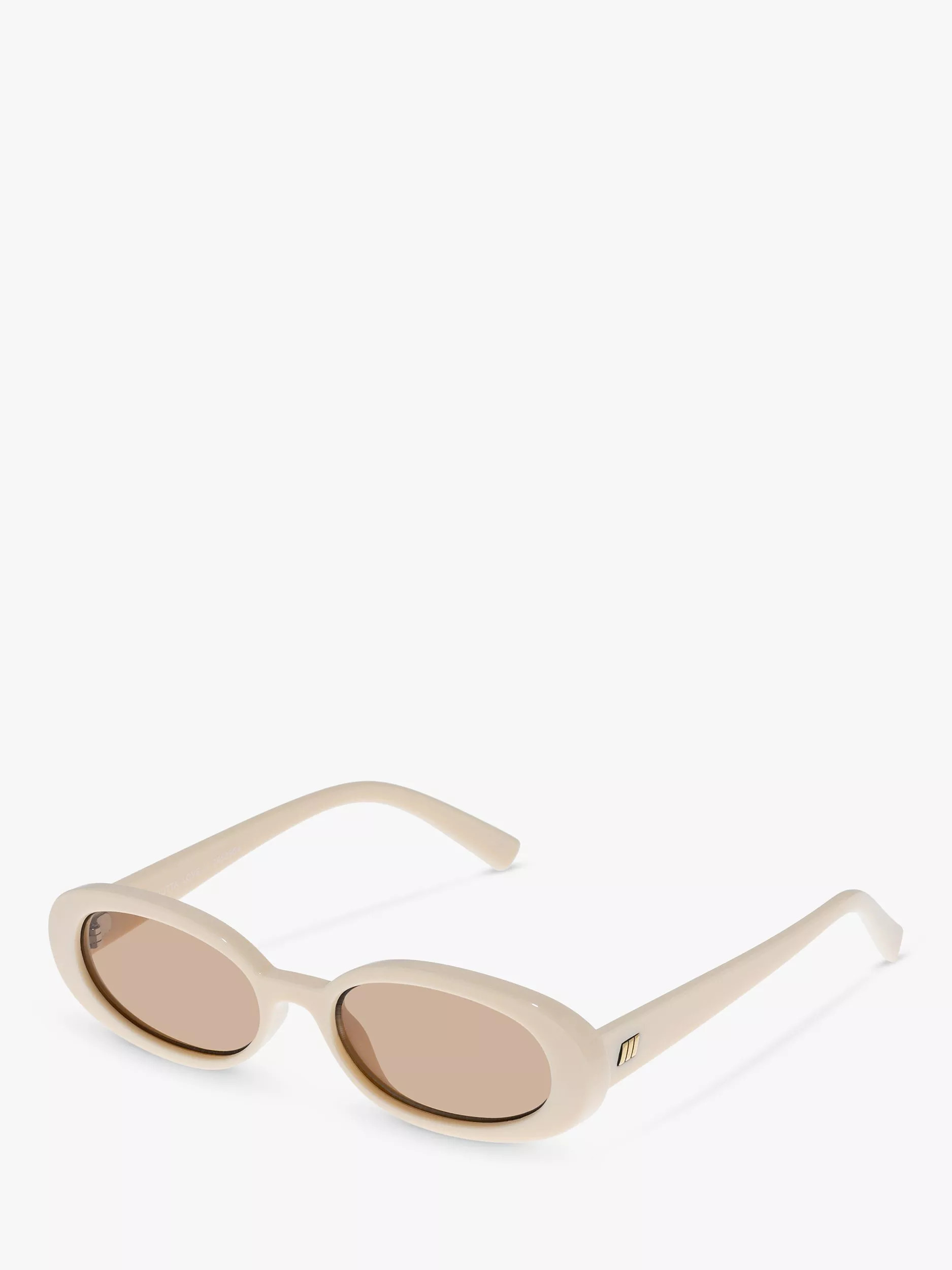 Le SpecsLSP2452364 Outta Love Women's Oval Sunglasses, Ecru/Beige | John Lewis (UK)
