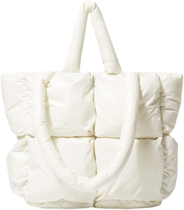 Puffer Shoulder Bag for Women Mini Down Satchel Hobo Bag Quilted Tote Bag Chic Purses 2022 | Amazon (US)