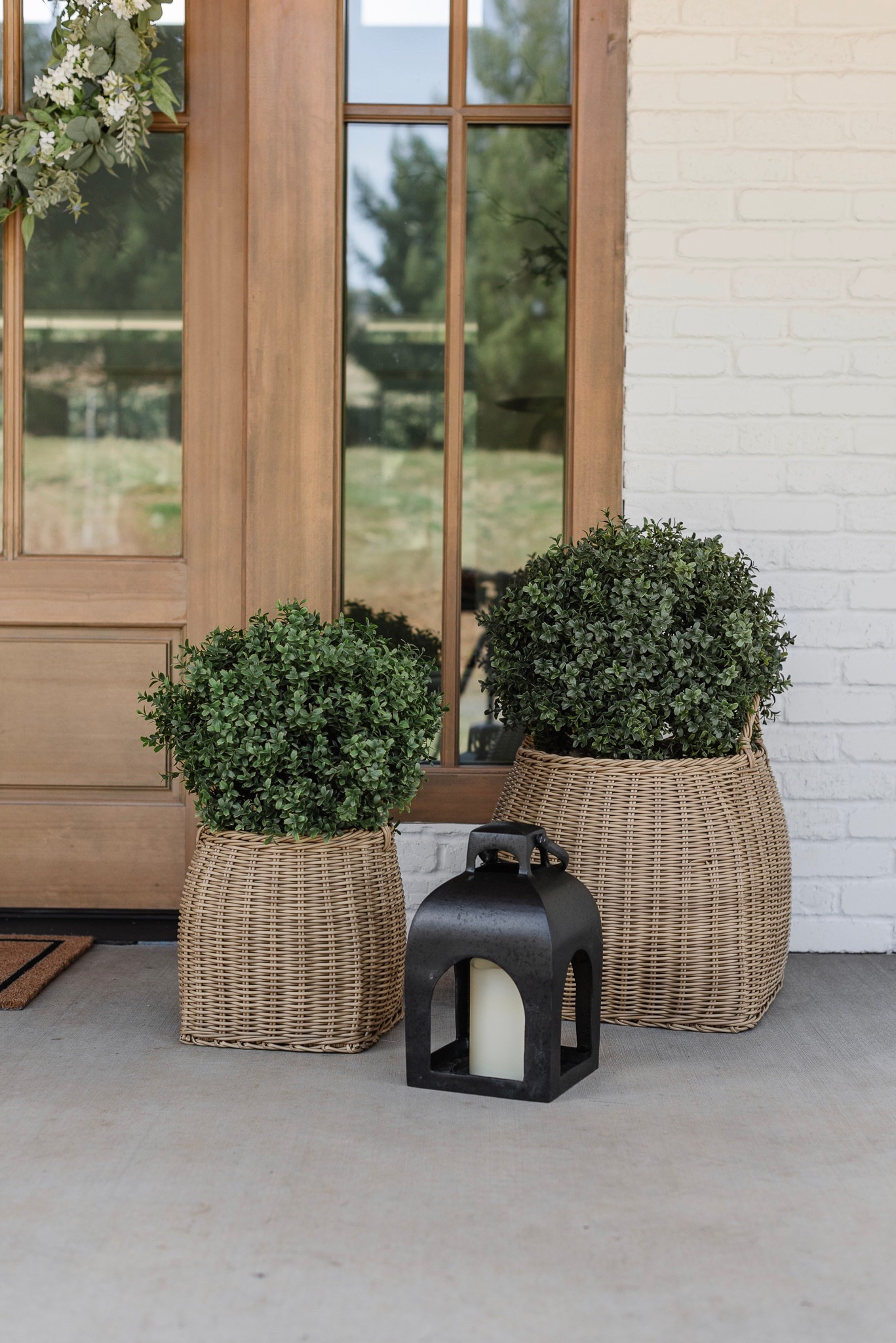 I got these last year and after being on our porch for a year they still look new. They're a plastic material so I don't have to worry about them getting wet. They also have a plastic liner inside. The large size would be great for an indoor tree.

Use code LINDSEYPEDEY for 10% off $100+

McGee and Co, studio, McGee, outdoor decor, front porch, decor, entry, decor, lantern, target, doormat 

#LTKHome #LTKSeasonal #LTKStyleTip