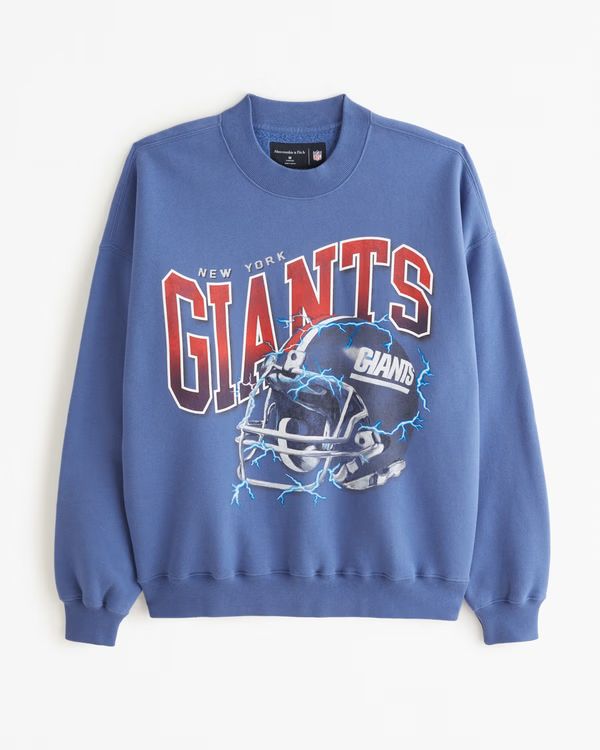 Men's New York Giants Graphic Crew Sweatshirt | Men's Tops | Abercrombie.com | Abercrombie & Fitch (US)