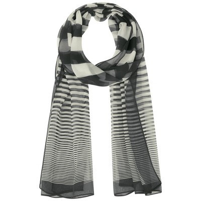 INSPIRE CHIC Women's Stripe Long Lightweight Sunscreen Neckerchief Wrap for Summer 1 Pc One Size Beige-black | Target