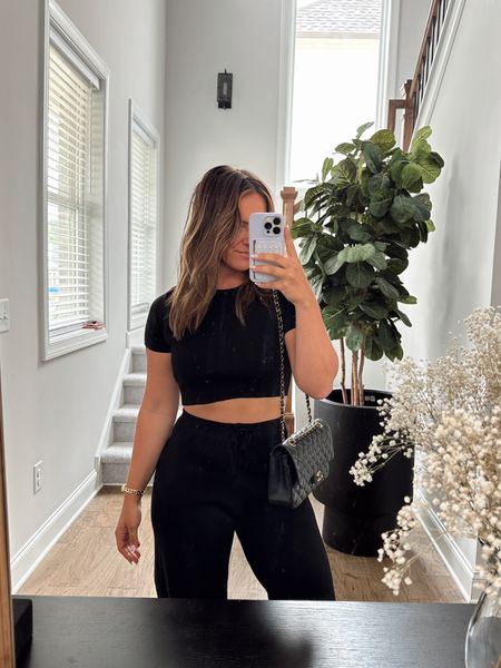 FAVORITE two piece set! I have it in white and wear it almost every time I travel and also around the house, so I knew I needed it in black! Finally back in stock and wearing a S/M

Petal & Pup set!

#LTKunder100 #LTKFind