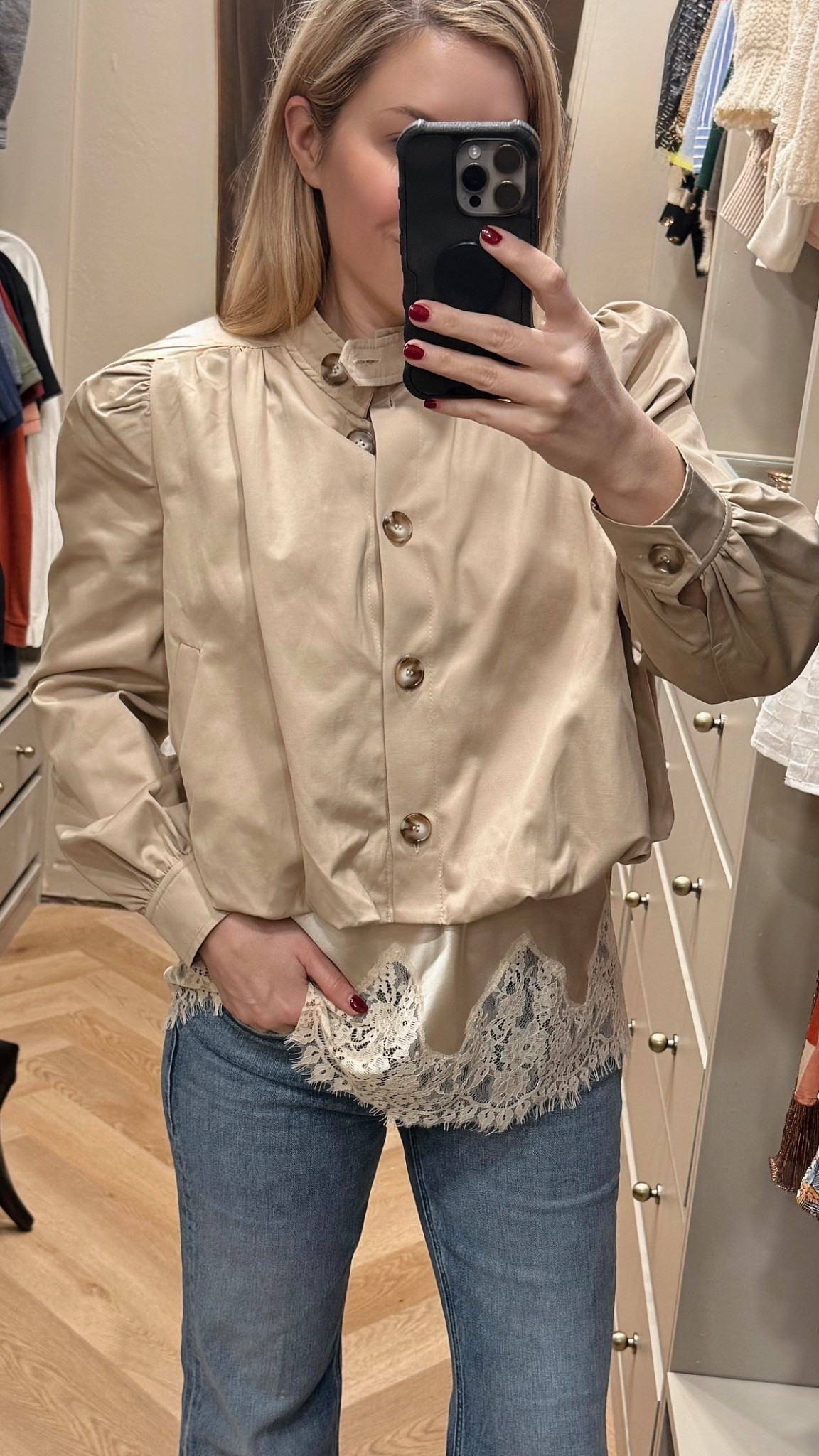 Cropped trench with silk lace trim tank

Spring outfit 

#LTKootd #LTKSeasonal #LTKNYFW