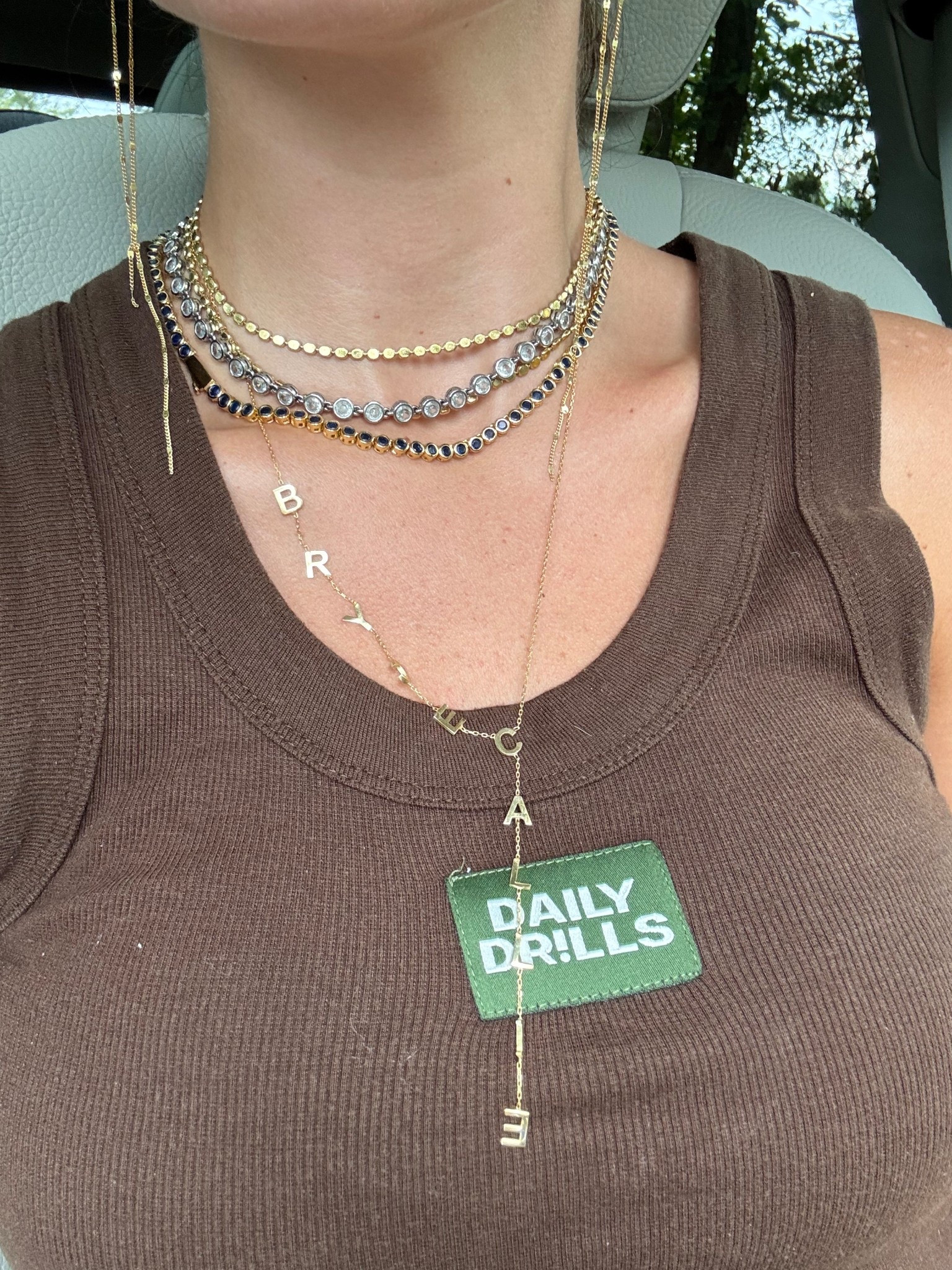 new addition to my necklace stack!!  I got the 20 inch double name necklace! 