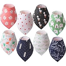 Mr. Pen- Baby Bibs, 8 Pack, Baby Bibs for Girls and Boys, Drool Bibs, Bandana Bibs, Drool Bibs, T... | Amazon (US)