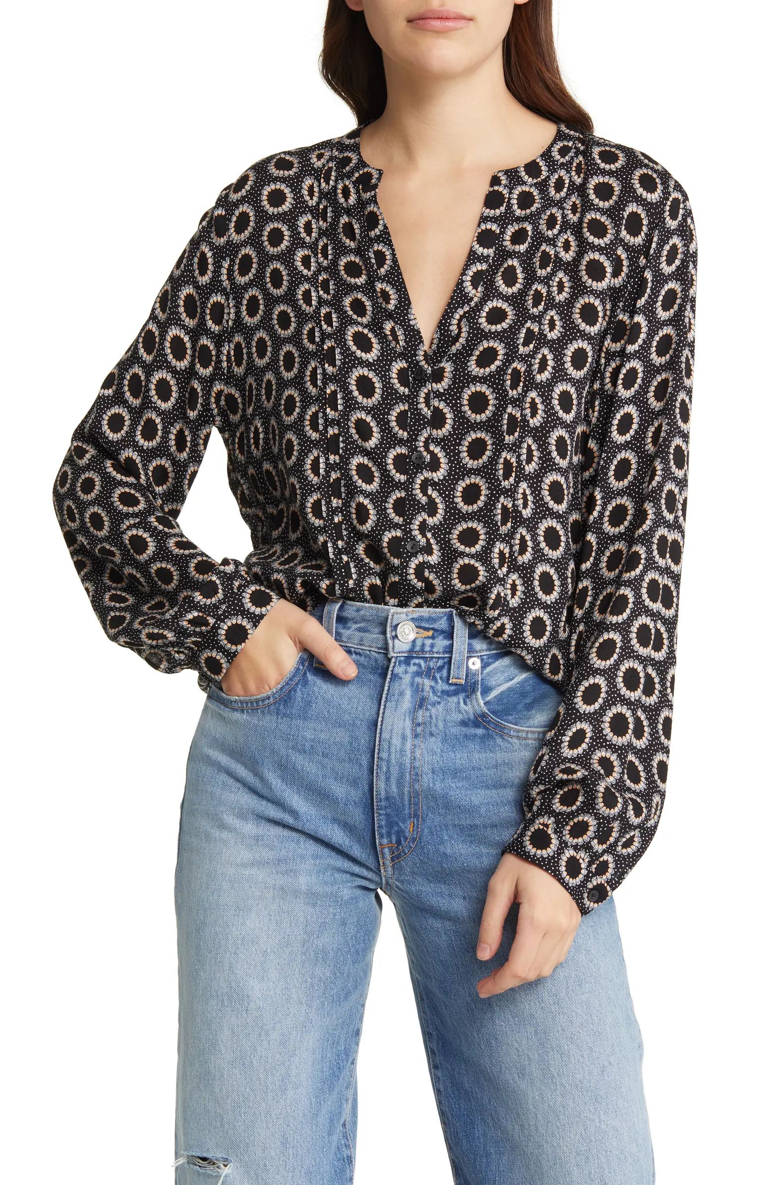 Floral Long Sleeve Peasant Blouse | Nordstrom