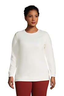 Women's Plus Size Long Sleeve Waffle Sweatshirt Tunic | Lands' End (US)