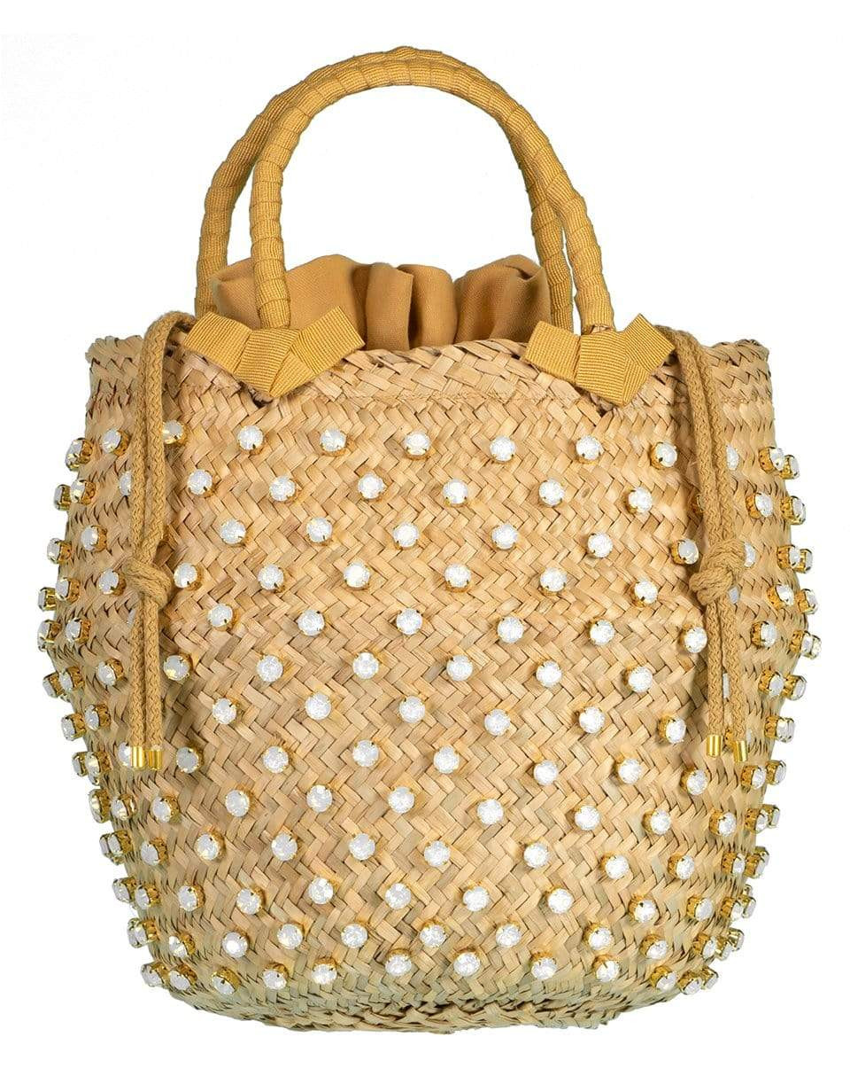 Large Nina White Opal Basket Bag | LE NINE | Marissa Collections