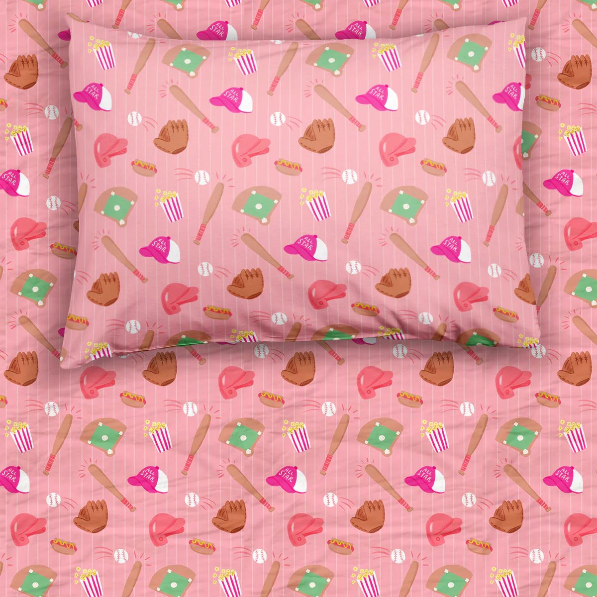 Pink All Stars Twin Sheet Set | Little Sleepies