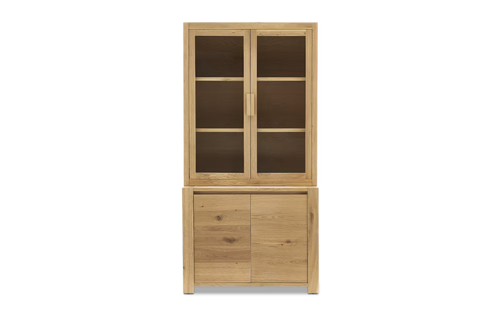 Bradley Small Sideboard with Glass Cabinet | Castlery US | Castlery US