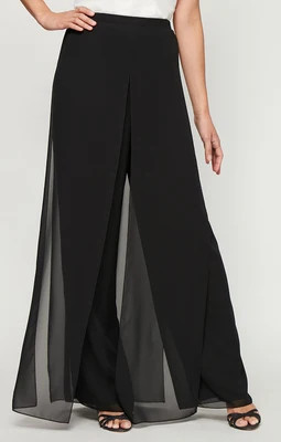 Chiffon Carwash Wide-Leg Pant | Alex Evenings