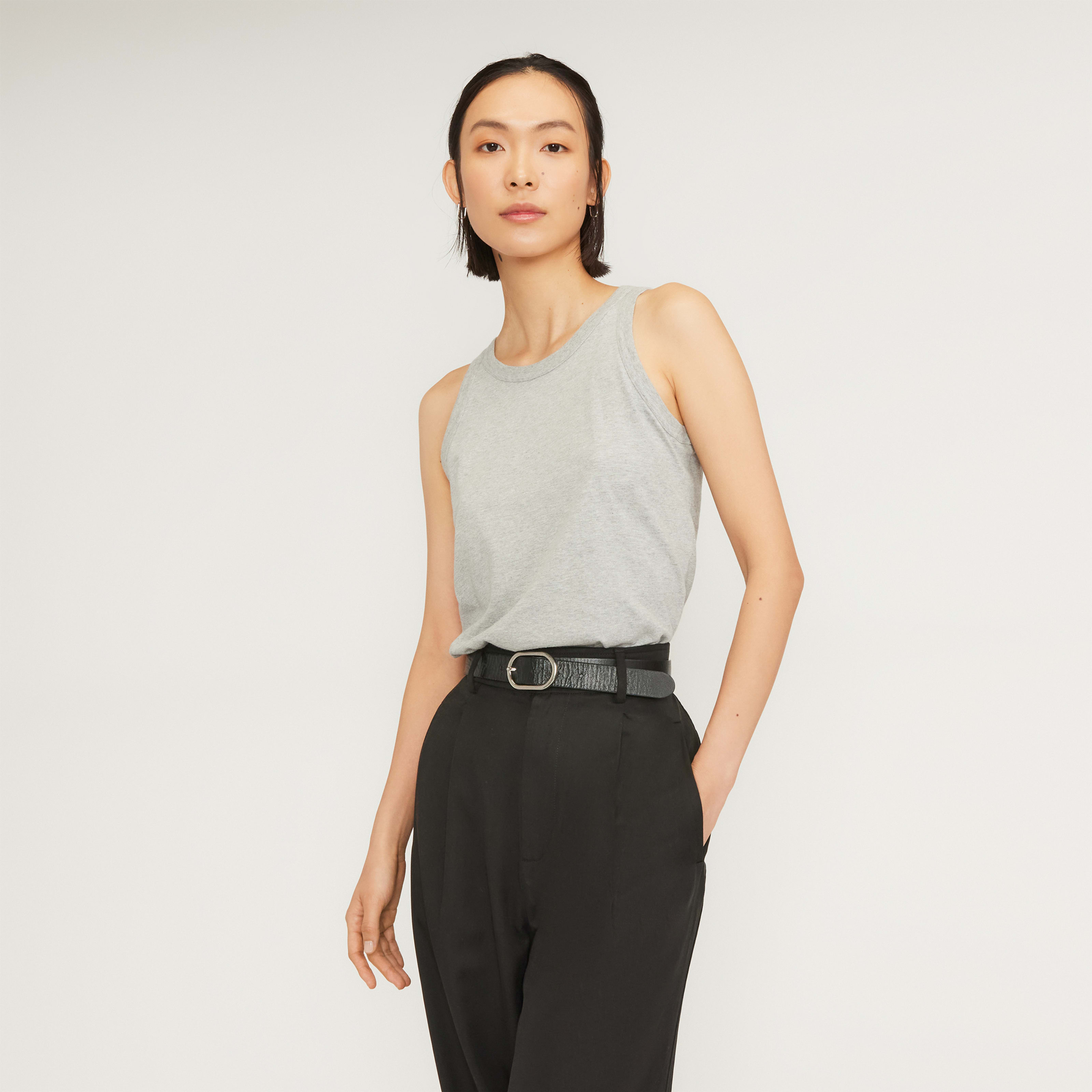 Women's Tank in Essential Cotton by Everlane in Heathered Grey, Size XXL | Everlane
