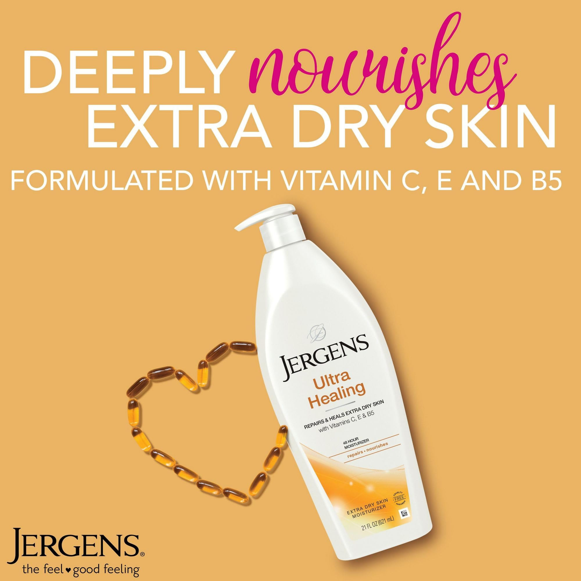 Jergens Ultra Healing Dry Skin Moisturizer, Body and Hand Lotion, for Absorption into Extra Dry S... | Amazon (US)