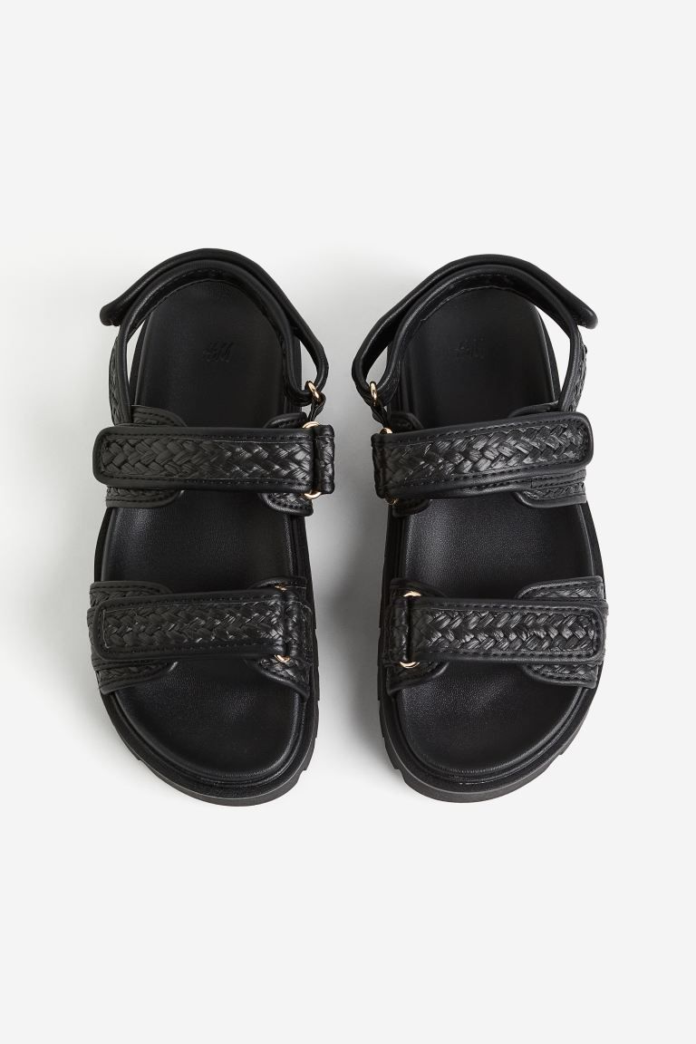 Braided Sandals - Black - Ladies | H&M US | H&M (US + CA)