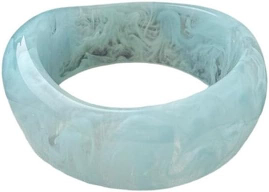 Chunky Acrylic Bangle for Women Colorful Irregular Geometric Resin Cuff Bracelet Wide Tortoiseshe... | Amazon (US)