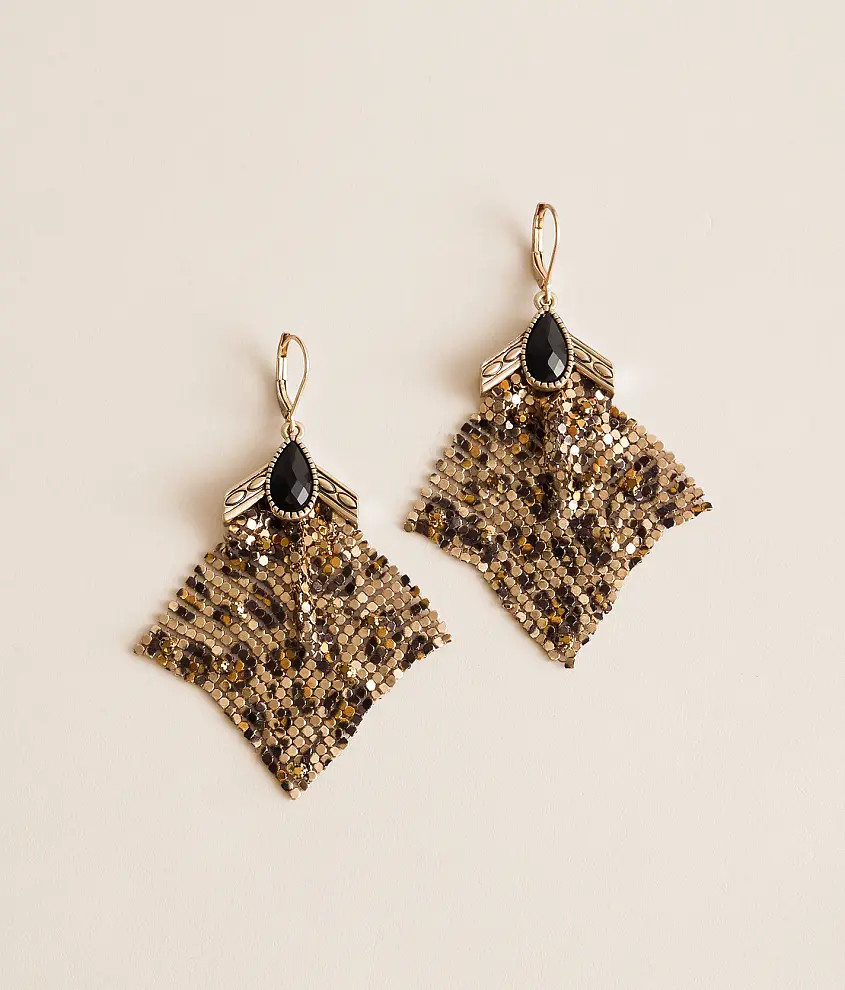 Metal Mesh Drop Earring | Buckle