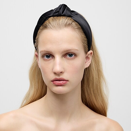 Knot headband in satin | J. Crew US
