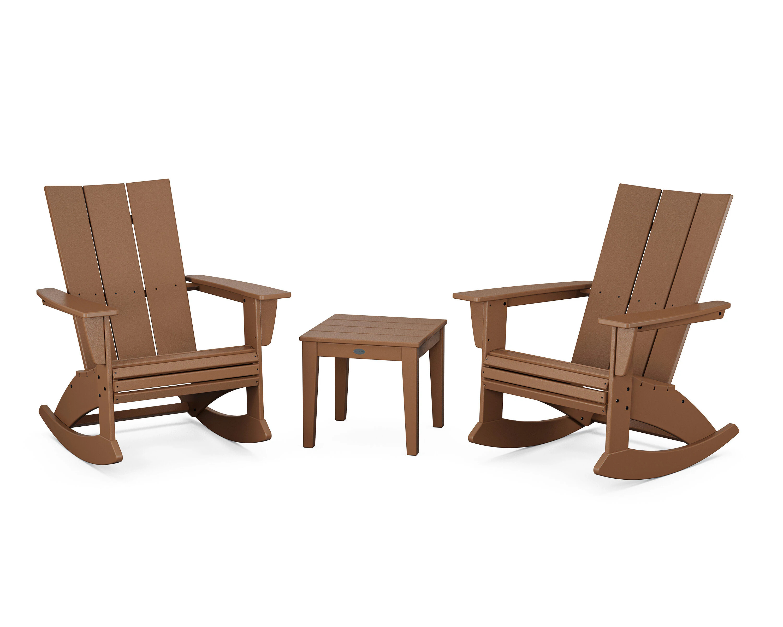 POLYWOOD Modern Adirondack 3 -Piece Patio Conversation Set one_size | PWS2205-1-TE | Lowe's