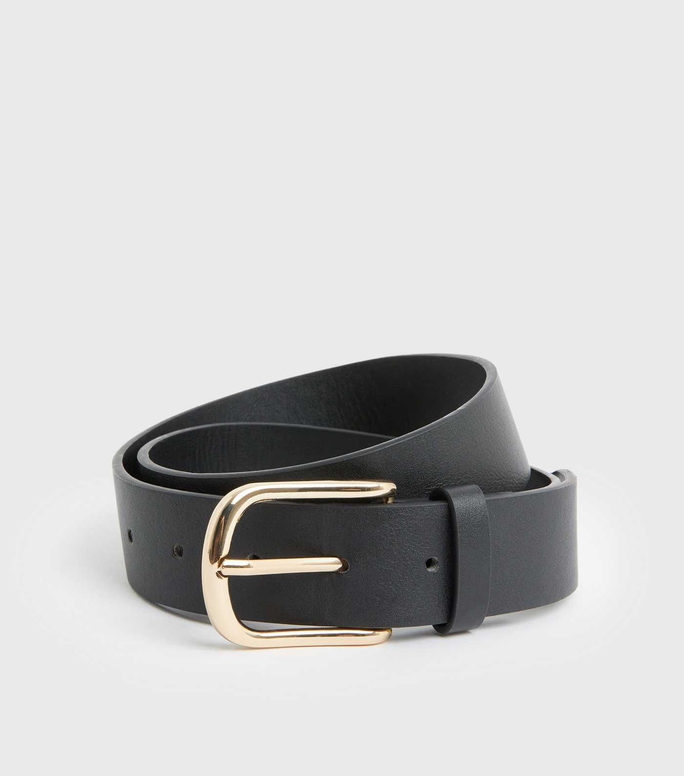 Black Leather-Look Belt  | New Look | New Look (UK)