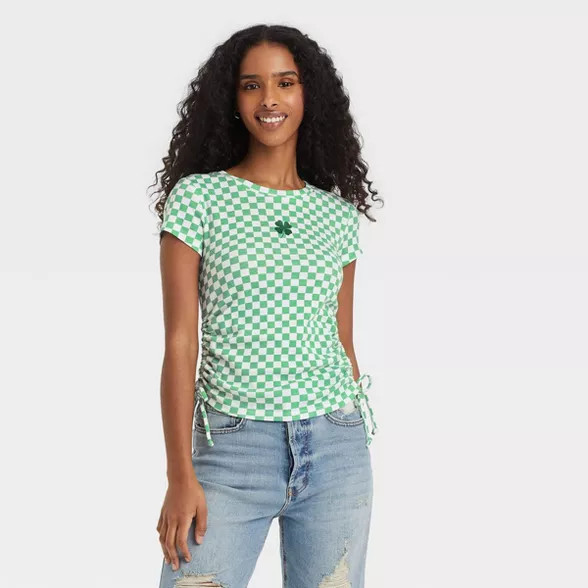 Women's St. Patrick's Day Shamrock Baby Short Sleeve Graphic T-Shirt - Green | Target