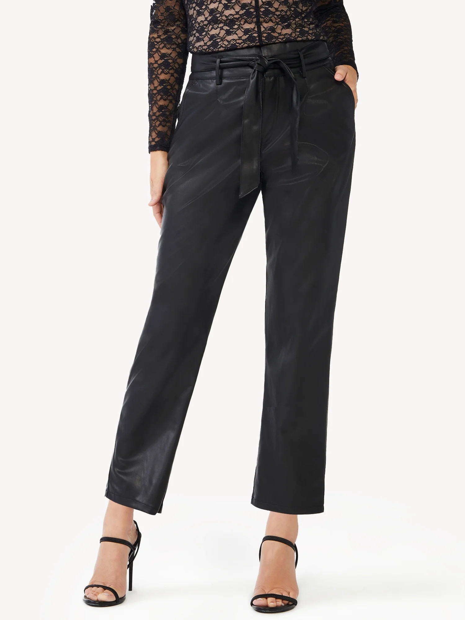 Sofia Jeans by Sofia Vergara Women's Faux Leather Pants - Walmart.com | Walmart (US)