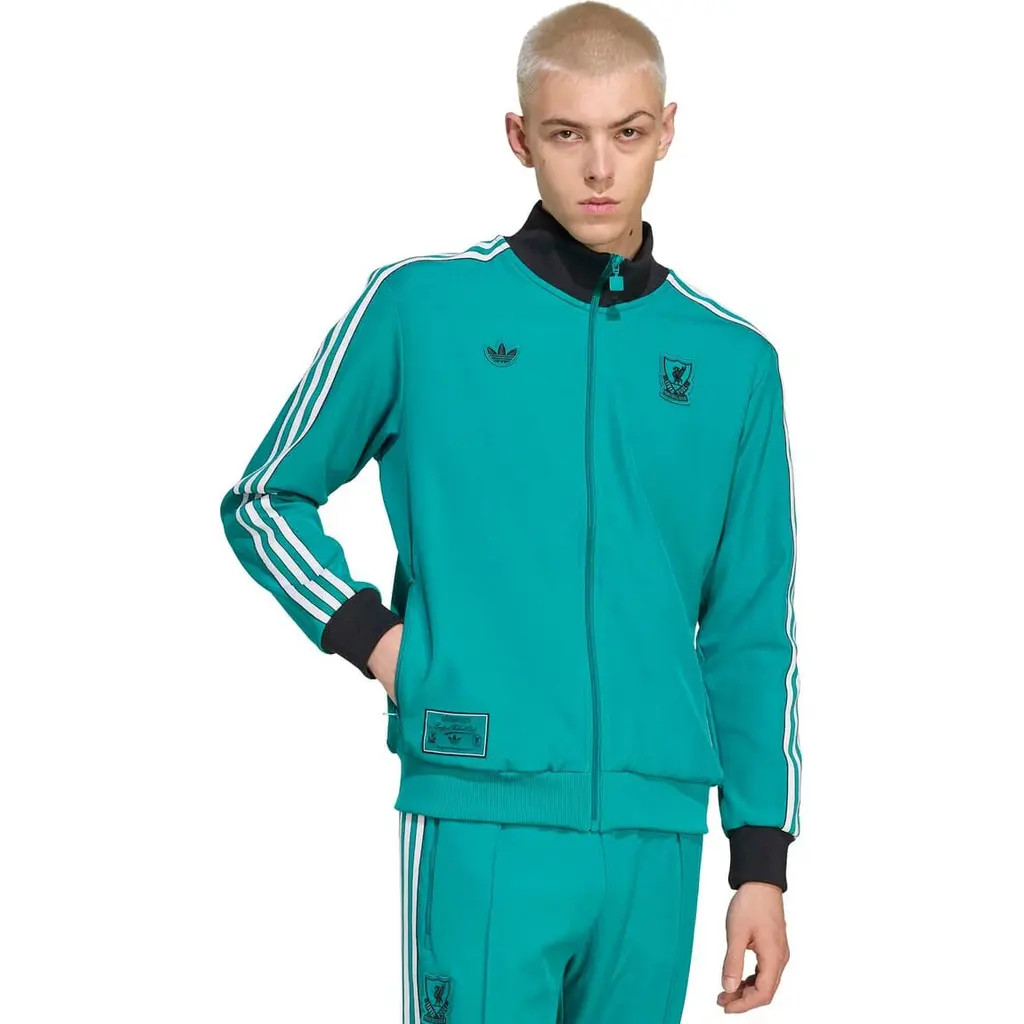 Men's adidas Green Liverpool Terrace Icons Full-Zip Track Jacket at Nordstrom, Size Small | Nordstrom