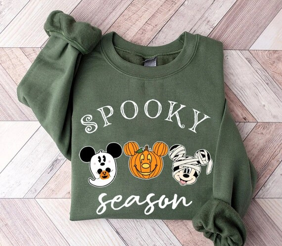 Spooky Season Mickey Head Sweatshirt Mickey Halloween - Etsy | Etsy (US)