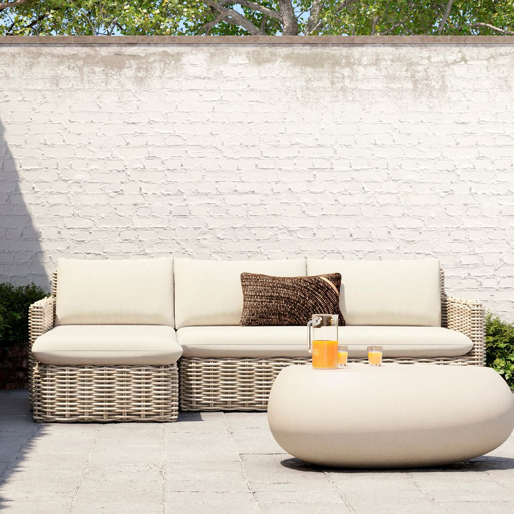 Westport Wicker Slim Profile Outdoor 2-Piece Chaise Sectional (91.5") | West Elm (US)