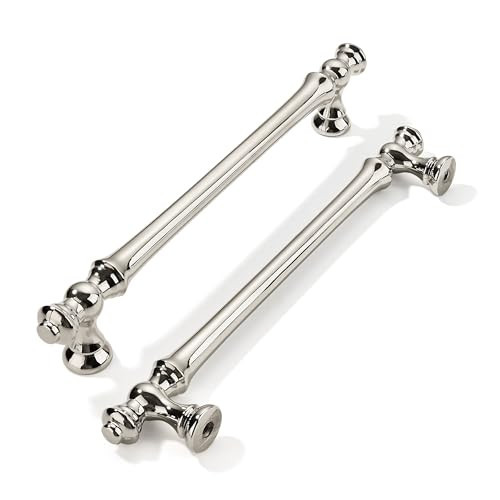 khtumeware 10 Pack 6-1/4 Inch(160mm) Polished Nickel Cabinet Pulls Drawer Pulls Kitchen Cabinet Hardware Zinc Pulls for Dresser Drawers. | Amazon (US)