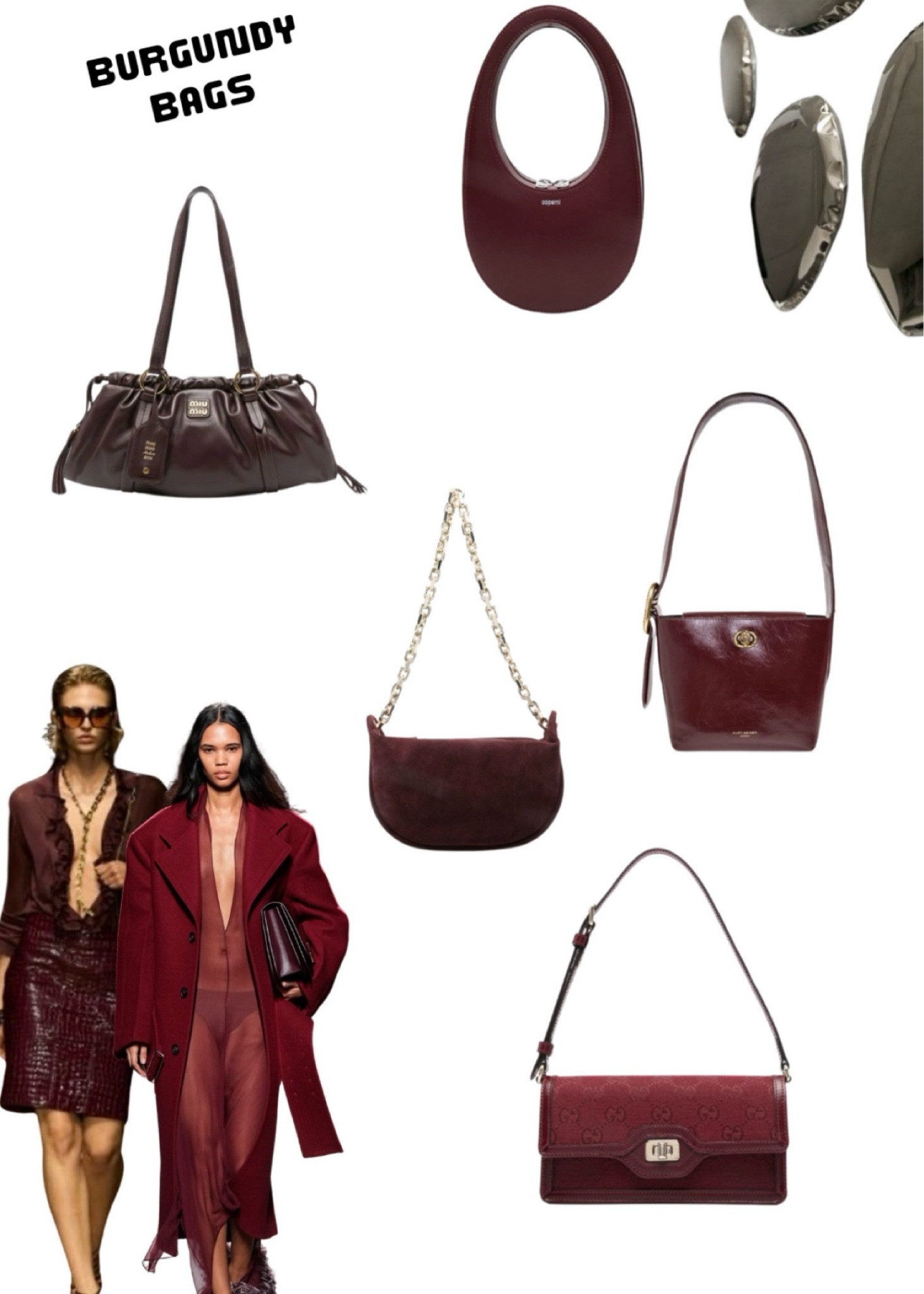 Burgundy bags for Autumn 🖤

miu miu / acne / coperini / prada / gucci / christmas party / gift guide / luxury gift / designer handbag / luxury fashion / leather bag / suede handbag / shoulder bag / bucket handbag / vintage bag / autumn / fall / autumn outfit / winter outfit / fall fashion / mytheresa / netaporter / the outnet / selfridges 

#autumnoutfits #fallfashion #fallhandbags #winteroutfits #luxuryfashion

#LTKbag #LTKautumn #LTKluxury