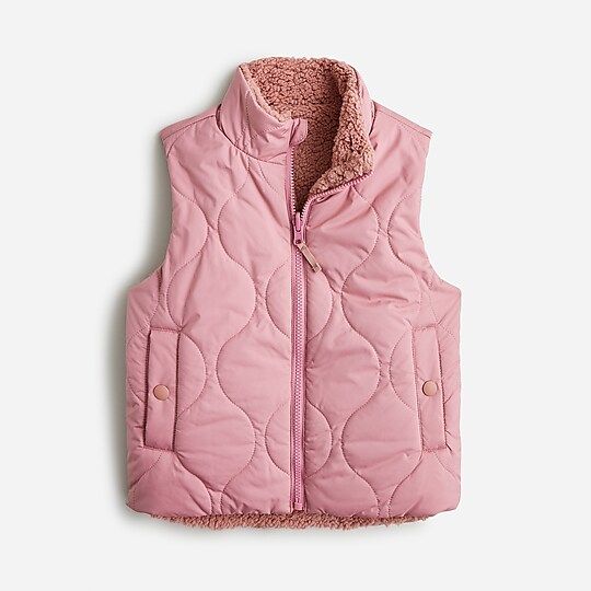Girls' reversible quilted vest with PrimaLoft® | J.Crew US
