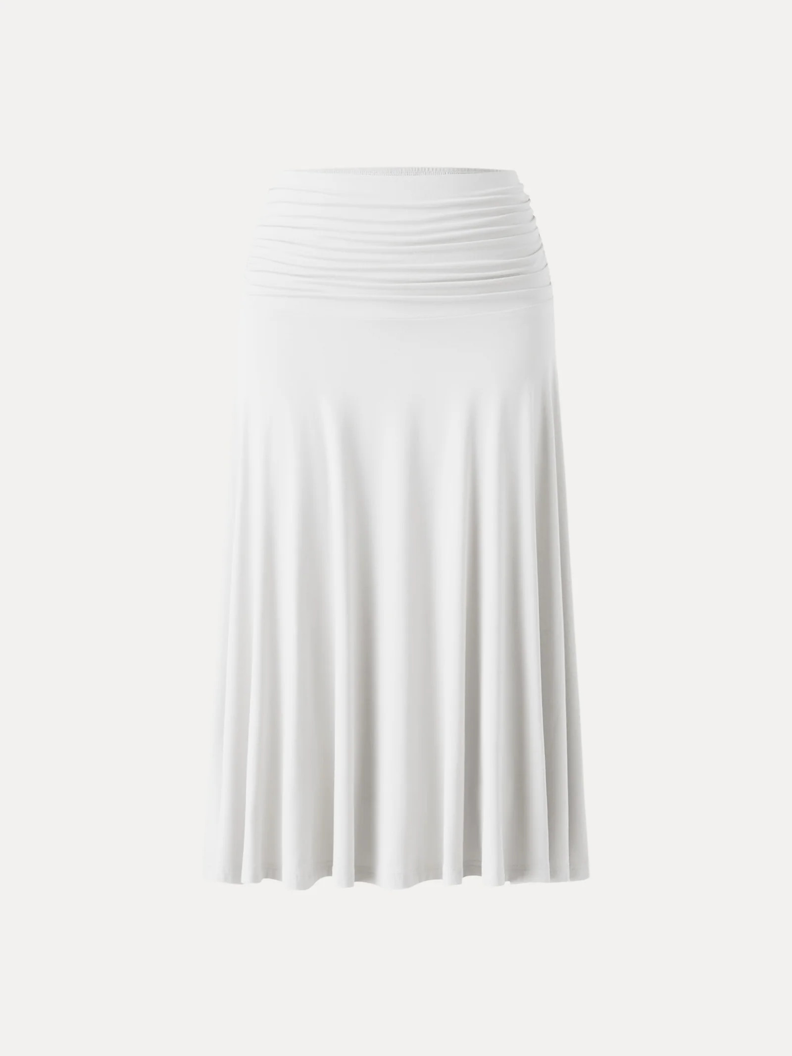 Flowy Side Ruched A-line Midi Skirt | OGLmove