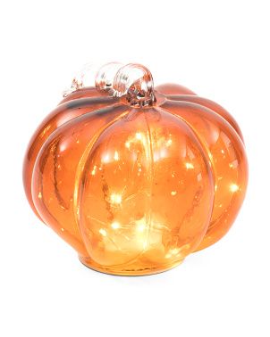 8in Led Glass Pumpkin | The Global Decor Shop | Marshalls | Marshalls