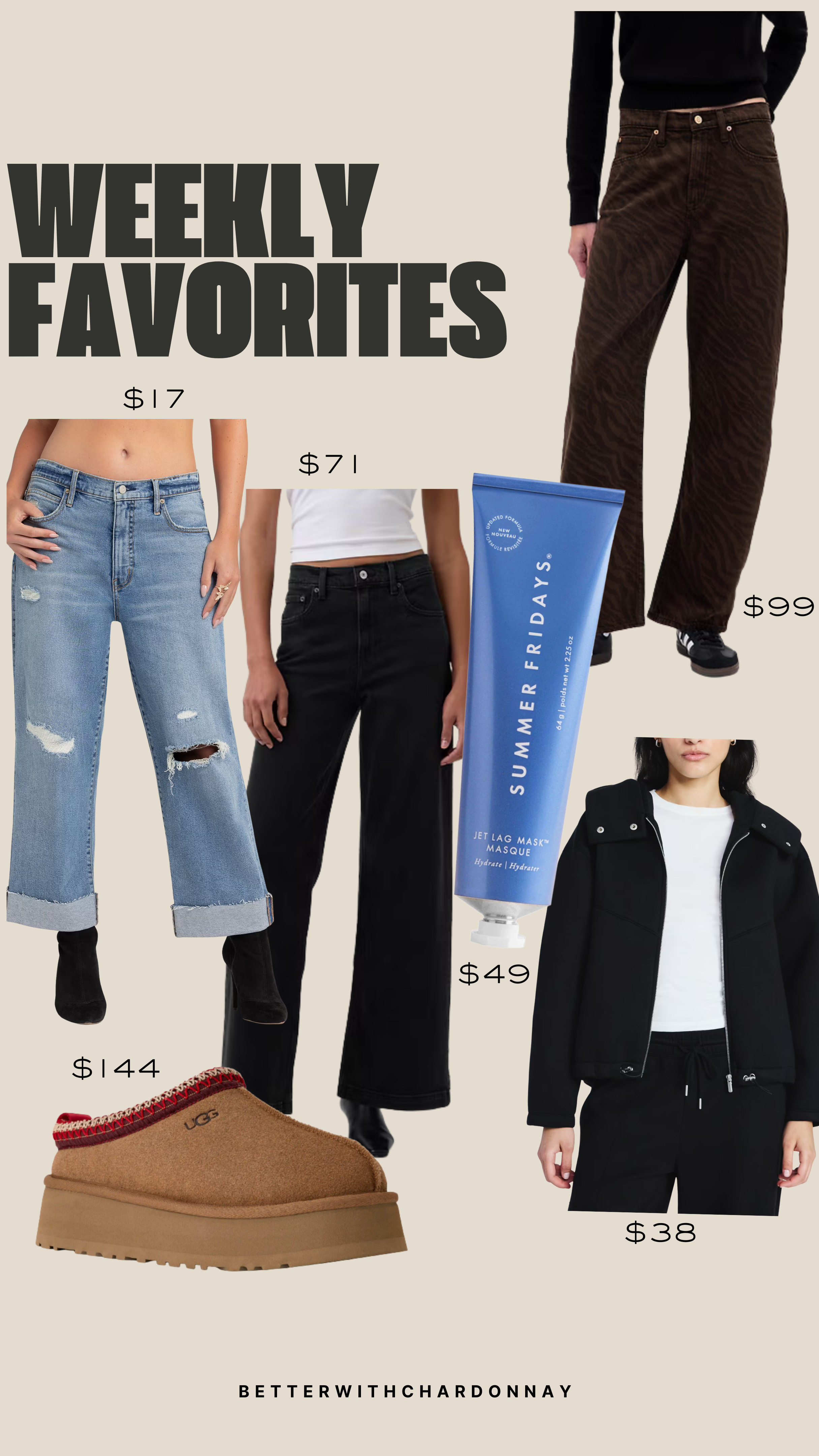 Weekly favorites!
jeans, denim pants, zara pants, summer fridays, winter jacket, uggs 

 #LTKSeasonal #LTKFindsUnder50 #LTKFindsUnder100