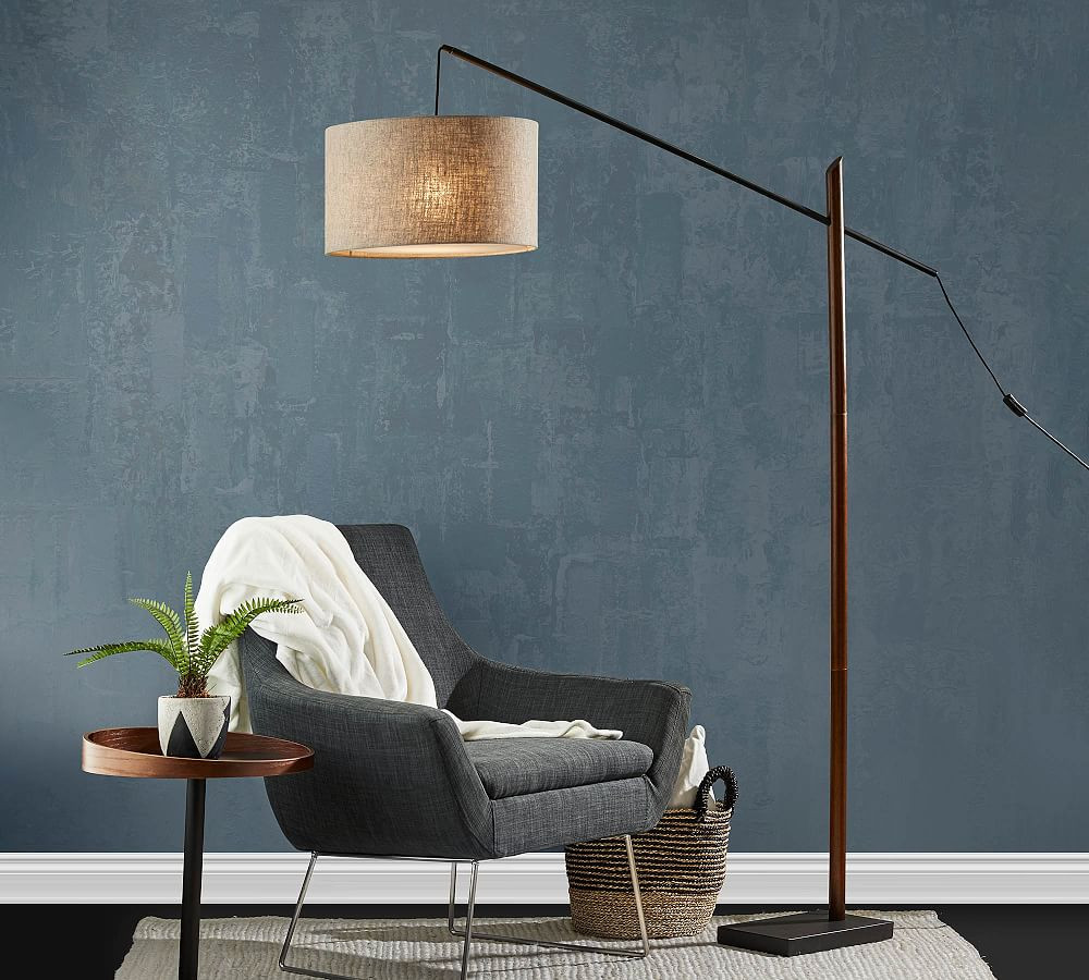 Cornelius Wood Arc Sectional Floor Lamp | Pottery Barn (US)
