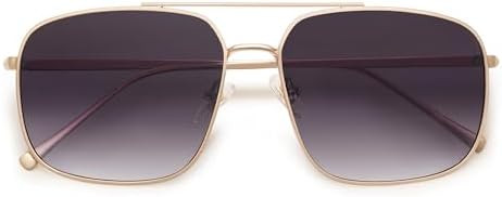 SOJOS Trendy Square Aviator Sunglasses for Women Men, Gold Frame Light Tint Gradient Shades SJ117... | Amazon (US)