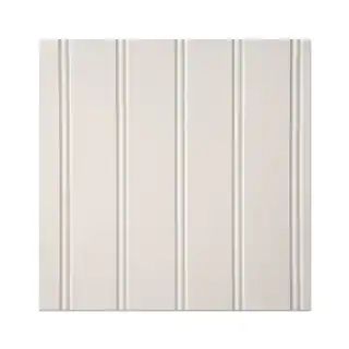 EUCATILE 32 sq. ft. 3/16 in. x 48 in. x 96 in. Beadboard White True Bead Panel 975-759 - The Home... | The Home Depot
