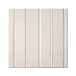 32 sq. ft. 3/16 in. x 48 in. x 96 in. Beadboard White True Bead Panel | The Home Depot