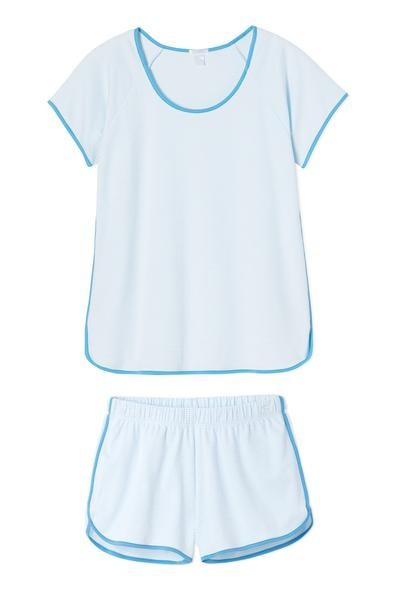 Pima Shorts Set in Atlantic | LAKE Pajamas