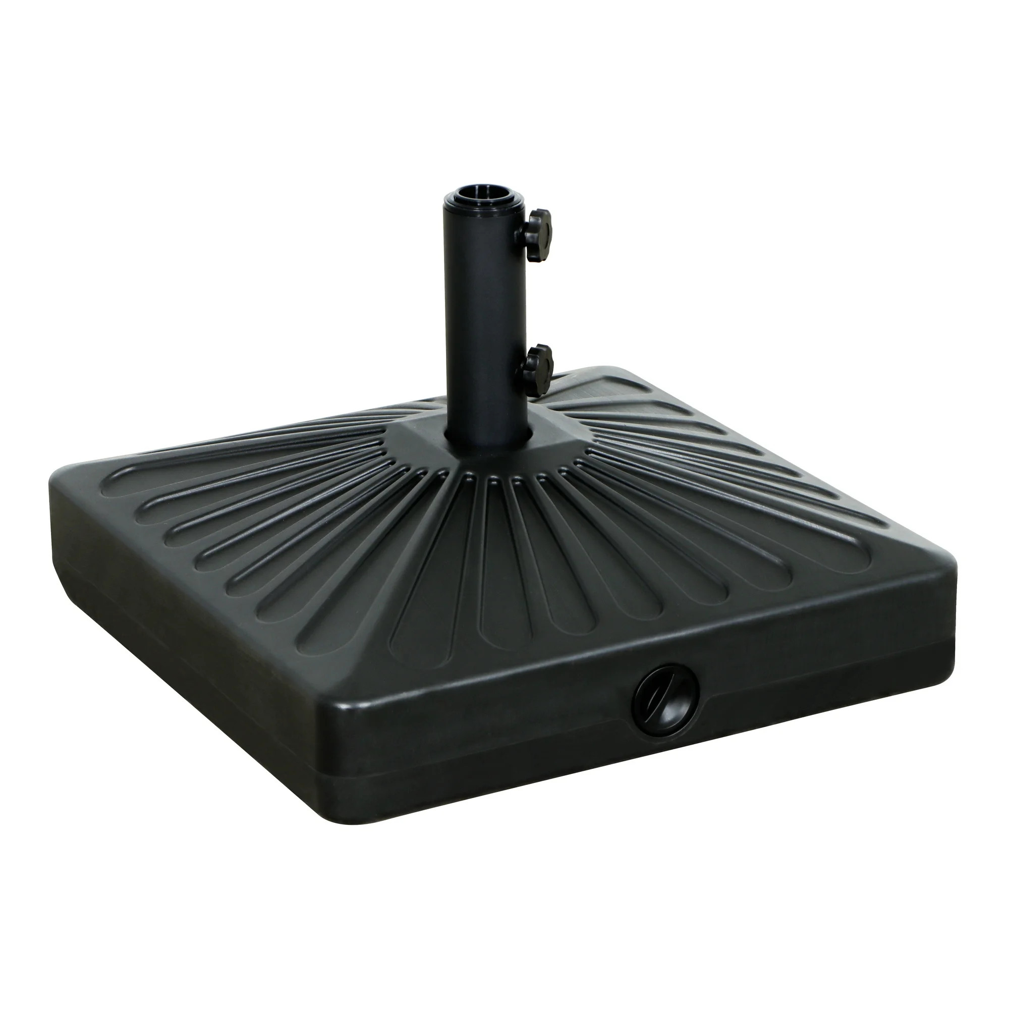 Better Homes & Gardens 50lb Square Outdoor Fillable Wheeled Umbrella Base, Black | Walmart (US)