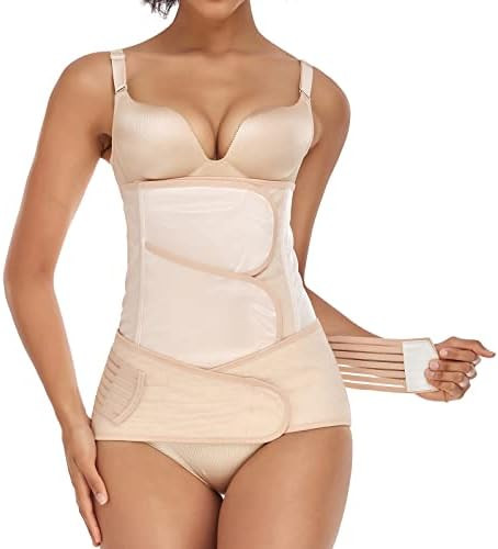 2 in 1 Postpartum Belly Band Abdominal Binder C-section Recovery Belt Belly Wrap Skin-friendly Waist | Amazon (US)