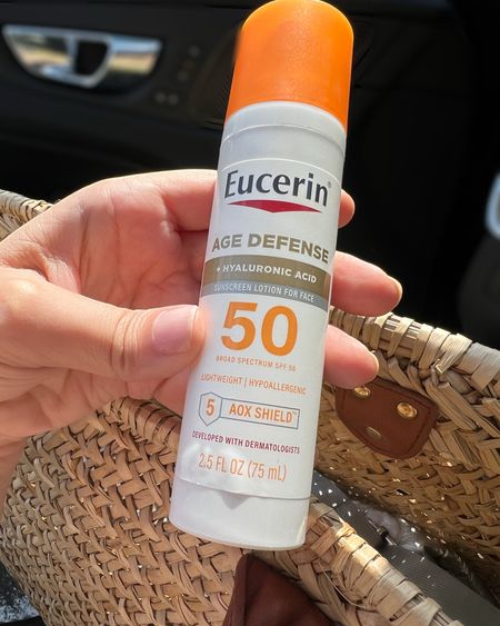 Memorial Day and the summer sun are around the corner so today I’m sharing part of my morning routine, my facial sunscreen. It’s a broad spectrum sunscreen from Eucerin with SPF 50, hyaluronic acid + is hypoallergenic. Good for people like me with sensitive (and aging 😕) skin. 

If you’re new to Eucerin skincare products, they’re developed + recommended by dermatologists. I linked additional  products from this line below including an oil control version if this better suits your skin.

#LTKbeauty #LTKFind #LTKSeasonal
