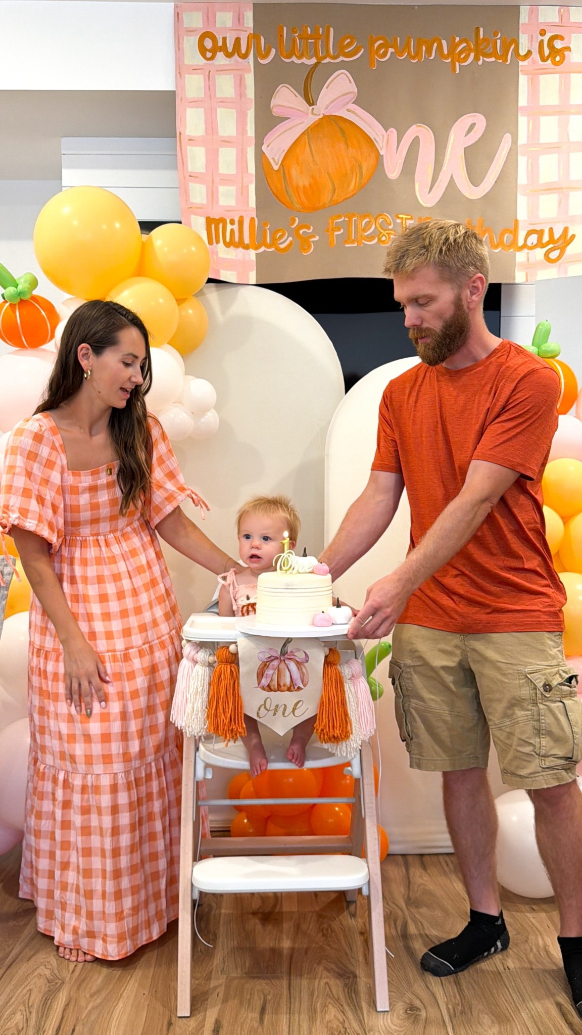 One little pumpkin birthday party! 

First birthday, first birthday party, first birthday party theme, birthday outfit, gingham dress, highchair banner 

#LTKBaby #LTKFamily #LTKFindsUnder100
